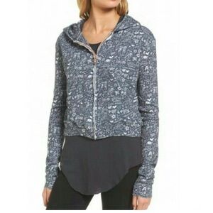 Frank & Eileen Rare Graphic Doodle Patterned Grey Hoodie